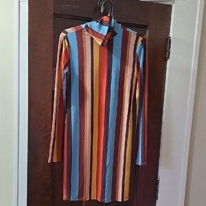 Forever 21 Multicolor Striped Midi Dress